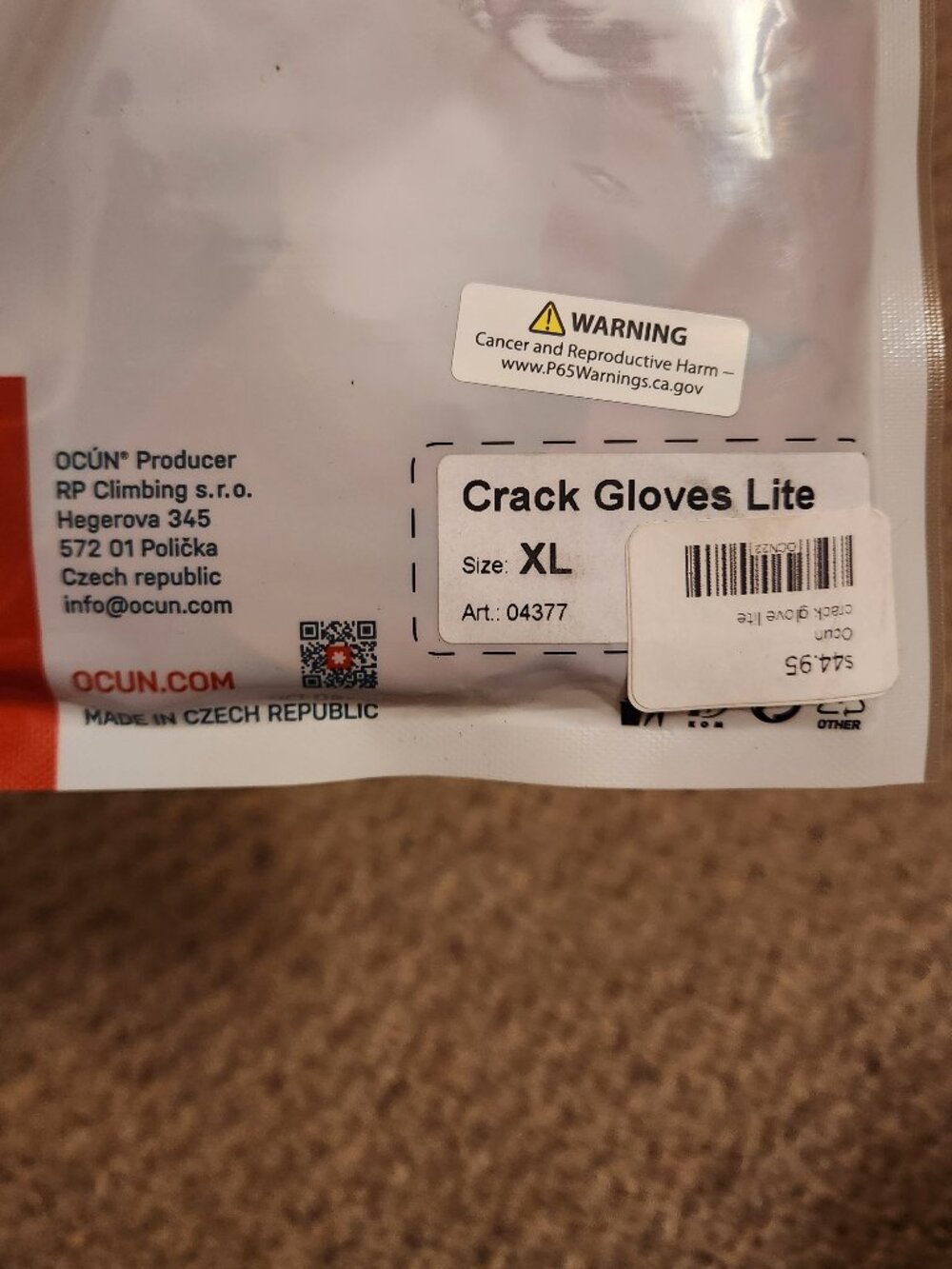Ocun Unisex Crack Climbing Gloves - Picture 4 of 4